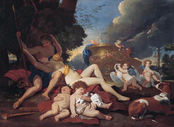 Nicolas Poussin Venus and Adonis oil painting image
